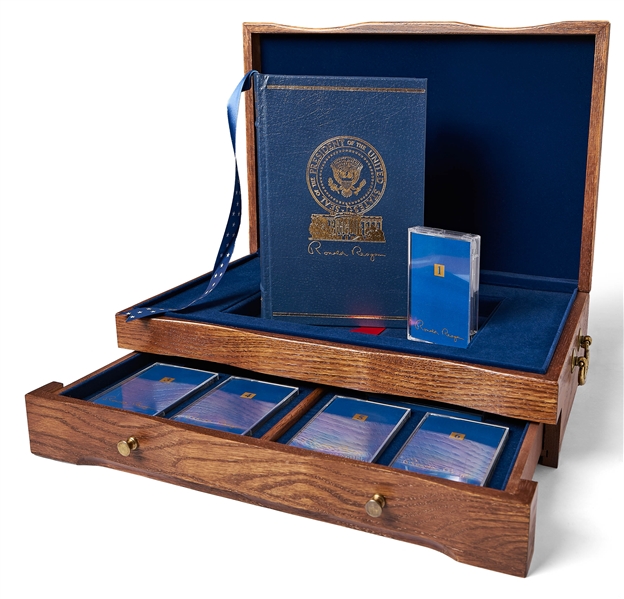 Ronald Reagan Signed ''An American Life'' Special Limited Edition -- Housed in Luxury Oak Case