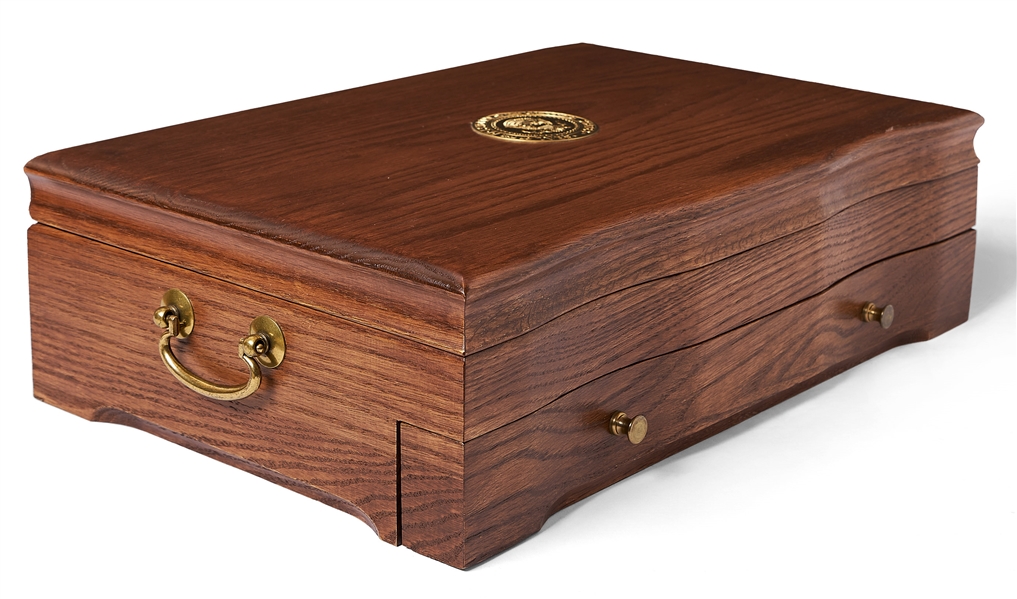 Ronald Reagan Signed ''An American Life'' Special Limited Edition -- Housed in Luxury Oak Case