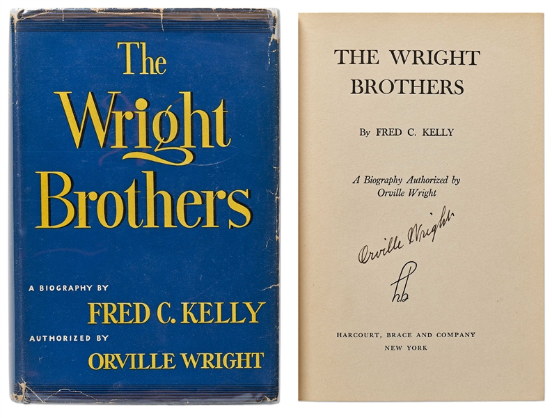 Orville Wright Signed First Edition of ''The Wright Brothers'' Without Inscription -- With University Archives COA