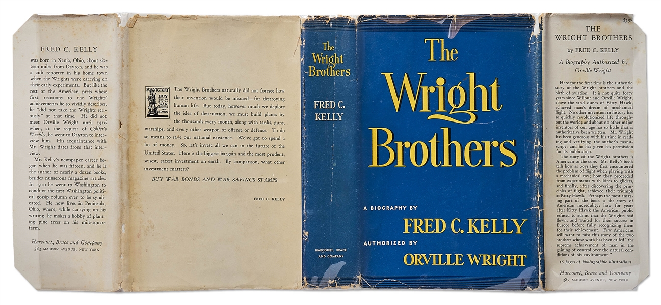 Orville Wright Signed First Edition of ''The Wright Brothers'' Without Inscription -- With University Archives COA