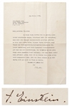 Albert Einstein Letter Signed from 1938 Regarding a Jewish Woman Immigrating to the United States from Europe -- With PSA/DNA COA