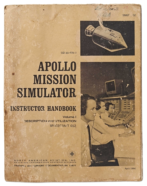 Original ''Apollo Mission Simulator Instructor Handbook'' from 1966