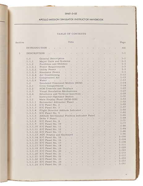 Original ''Apollo Mission Simulator Instructor Handbook'' from 1966