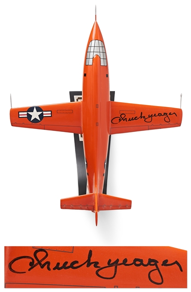 Chuck Yeager Signed Bell X-1 Model Airplane New in Box -- The Plane Yeager Piloted When He Broke the Sound Barrier in 1947