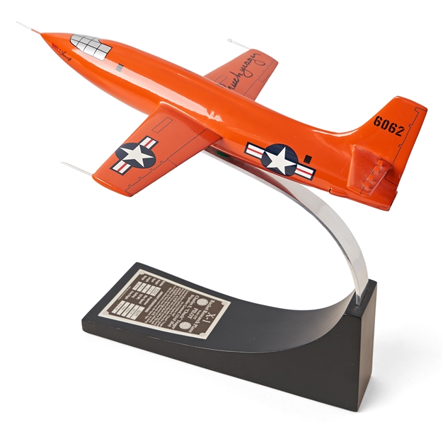 Chuck Yeager Signed Bell X-1 Model Airplane New in Box -- The Plane Yeager Piloted When He Broke the Sound Barrier in 1947