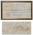 Thomas Jefferson Land Grant Signed as President -- Countersigned by James Madison as Secretary of State