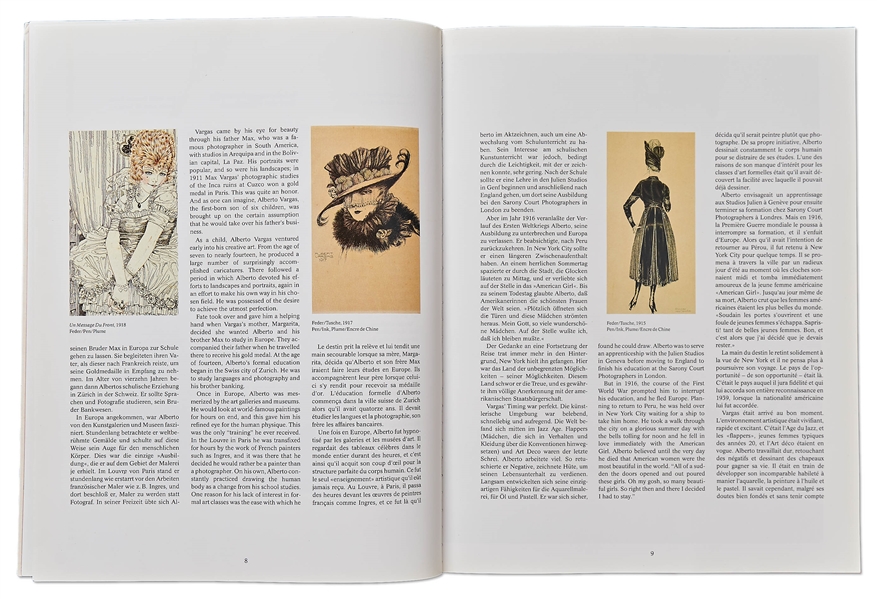 Alberto Vargas Original Ink Drawing Featured in Vargas' Biography ''Vargas 20s-50s''