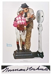 Norman Rockwell Signed Lithograph of His Famous Painting Weighing In -- Measures 19 x 25