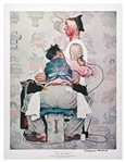 Norman Rockwell Signed Lithograph of His Famous Painting ''Only Skin Deep'' -- Measures 19'' x 25''