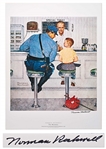 Norman Rockwell Signed Lithograph of His Famous Painting The Runaway -- Measures 19 x 25