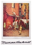 Norman Rockwell Signed Lithograph of His Famous Painting Homecoming -- Measures 19 x 25