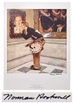 Norman Rockwell Signed Lithograph of His Famous Painting The Art Critic -- Measures 19 x 25