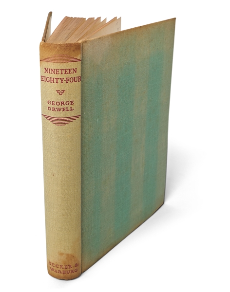 George Orwell First Edition, First Printing of His Classic Novel ''Nineteen Eighty-Four'' -- With Original Dust Jacket Showing 10s. Price