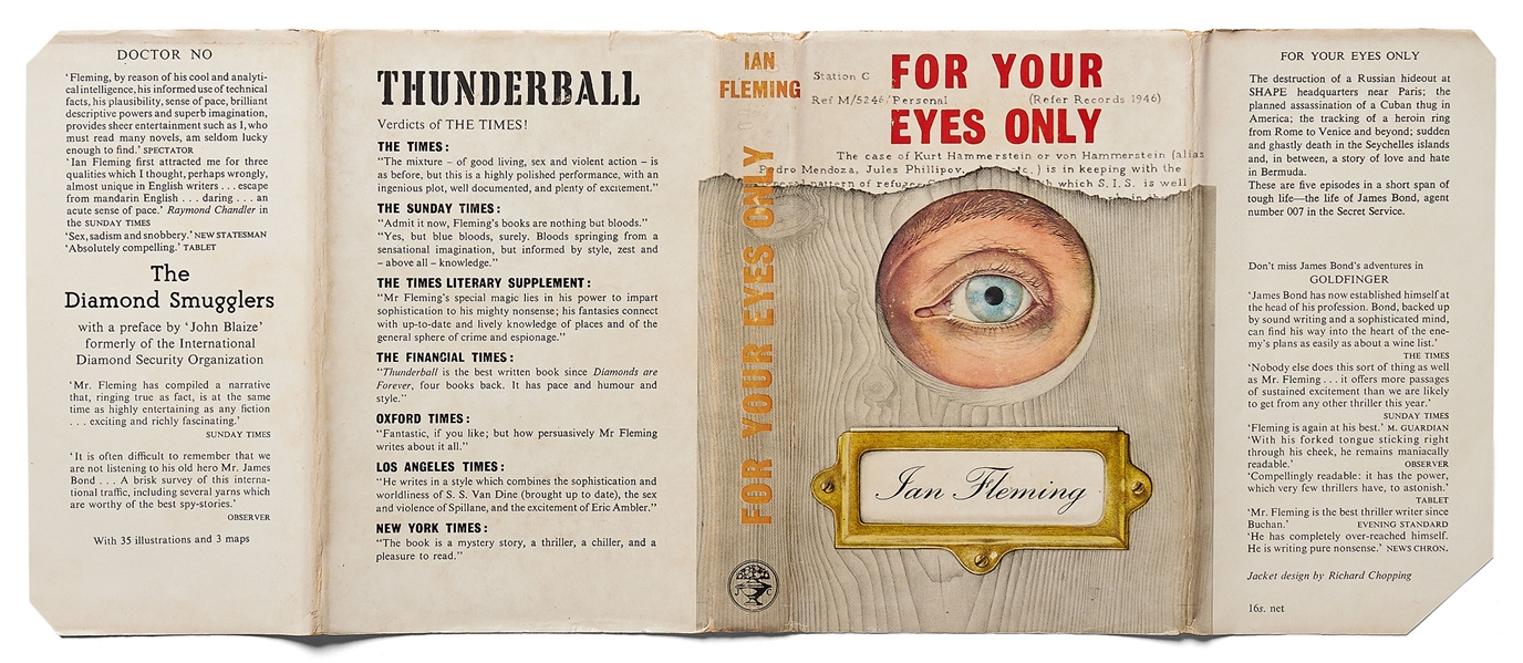 Ian Fleming Signed Copy of ''For Your Eyes Only'' -- Signed Without Inscription