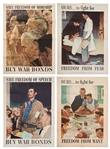 Norman Rockwell Four Freedoms Posters -- Complete Set of Four from 1943