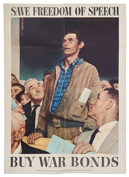 Norman Rockwell ''Four Freedoms'' Posters -- Complete Set of Four from 1943