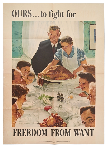 Norman Rockwell ''Four Freedoms'' Posters -- Complete Set of Four from 1943