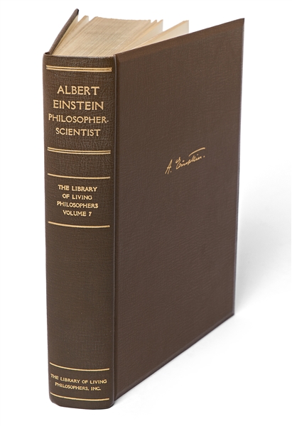 Albert Einstein Signed Limited Edition of ''Albert Einstein: Philosopher-Scientist'' Called the ''closest Einstein ever came to writing an autobiography'' -- Near Fine Condition