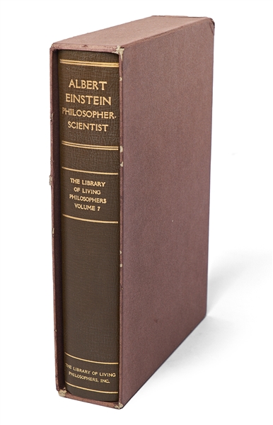 Albert Einstein Signed Limited Edition of ''Albert Einstein: Philosopher-Scientist'' Called the ''closest Einstein ever came to writing an autobiography'' -- Near Fine Condition