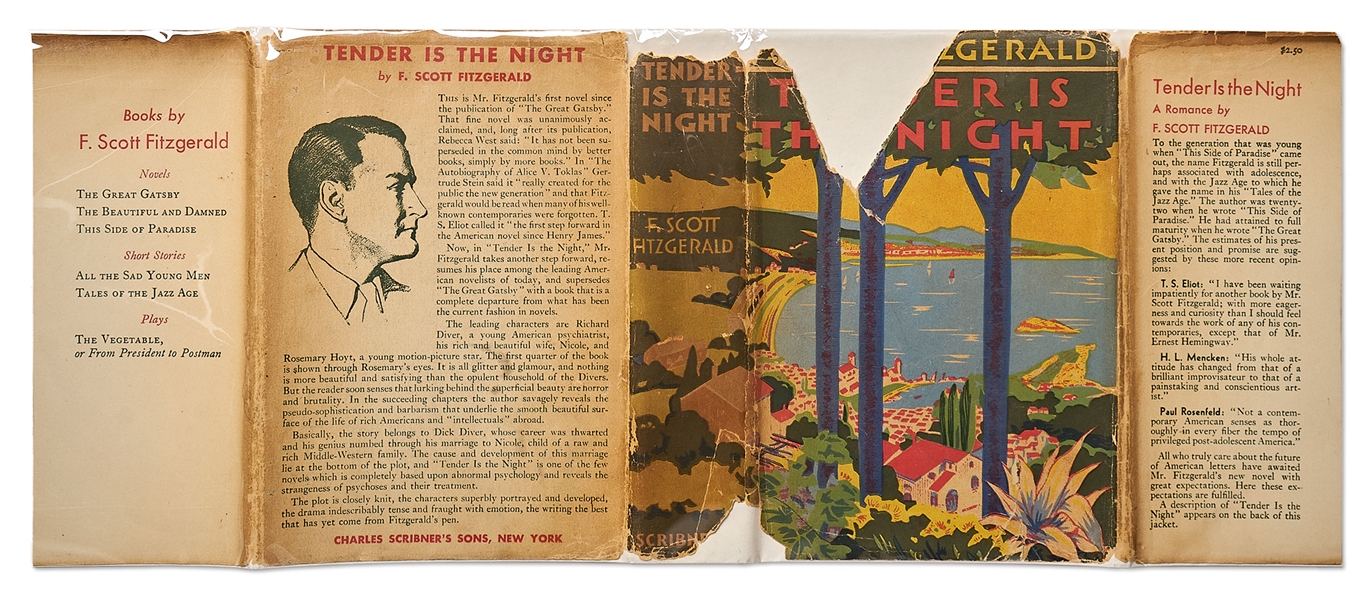 F. Scott Fitzgerald First Edition, First Printing of ''Tender is the Night'' -- Housed in Rare Original Dust Jacket