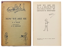 A.A. Milne Signed First Edition, First Printing of Now We Are Six, Published in 1927 as Part of the Winnie-the-Pooh Series -- Signed Without Inscription