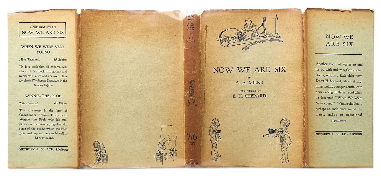 A.A. Milne Signed First Edition, First Printing of ''Now We Are Six'', Published in 1927 as Part of the Winnie-the-Pooh Series -- Signed Without Inscription