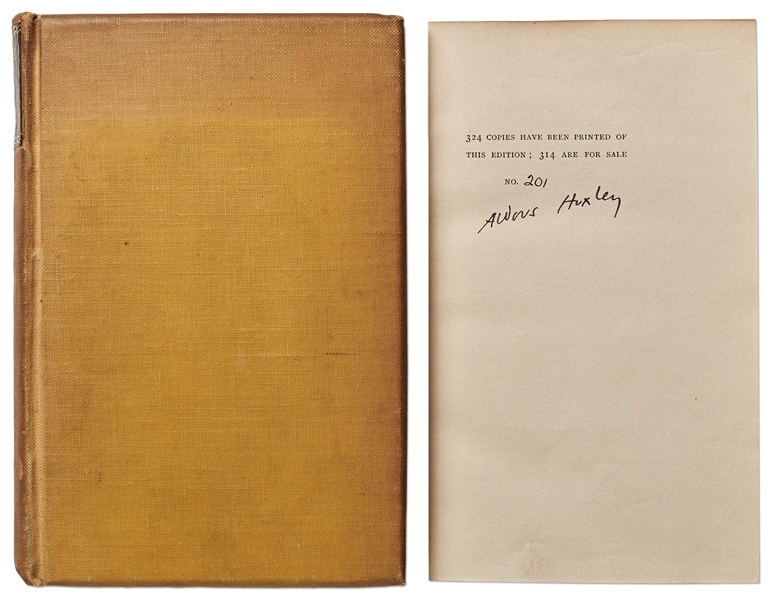 Aldous Huxley Signed Limited Edition of ''Brave New World''