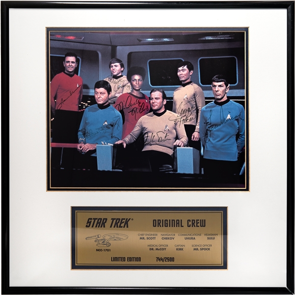 Star Trek Cast-Signed Photo -- Limited Edition Signed by All 7 Crew Members of the Starship Enterprise