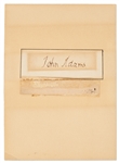 John Adams Signature -- With JSA COA