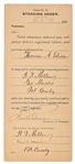 Thomas Edison Signed Form Authorizing Who Could Receive Mail on His Behalf