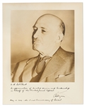 Chaim Weizmann Photo Signed as President of Israel -- Large Photo Measures 11'' x 13.875''
