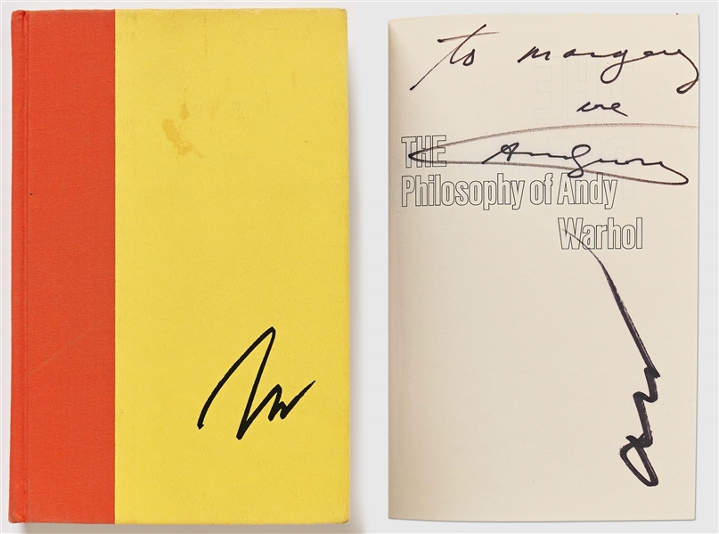 Andy Warhol Signed First Edition of ''The Philosophy of Andy Warhol''