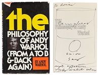 Andy Warhol Sketches His Famous Campbells Soup Can -- Drawn in a Signed Copy of The Philosophy of Andy Warhol