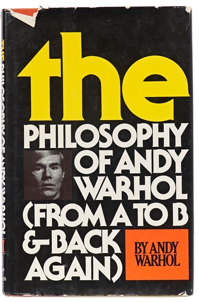 Andy Warhol Sketches His Famous Campbell's Soup Can -- Drawn in a Signed Copy of ''The Philosophy of Andy Warhol''