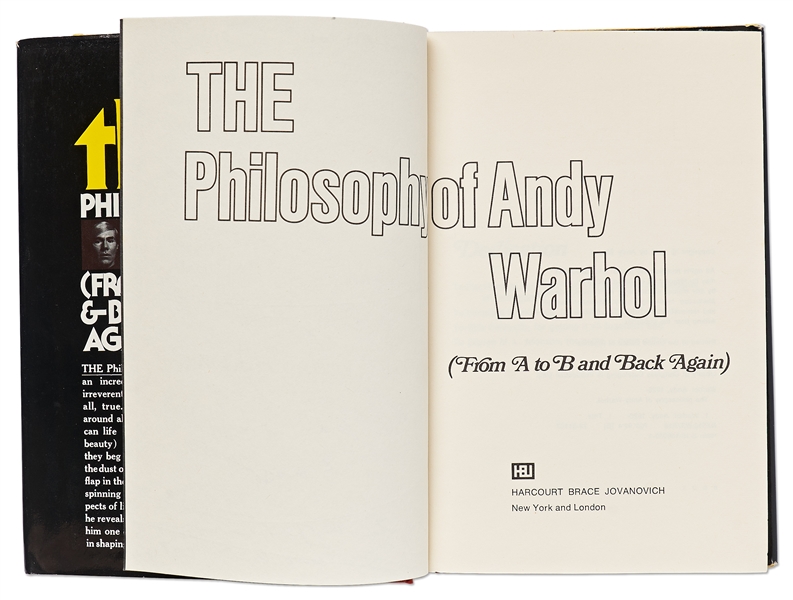 Andy Warhol Sketches His Famous Campbell's Soup Can -- Drawn in a Signed Copy of ''The Philosophy of Andy Warhol''