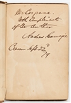Andrew Carnegie Signed Private Edition of His Travelogue '' Notes of a Trip Round The World'' -- Published in 1879 for Private Distribution by Carnegie