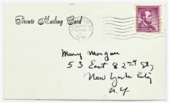 John Steinbeck Autograph Postcard Signed ''J.S.'' -- Steinbeck Tells His Typist to Ignore Manuscript Pages He Sent Her: ''That stuff is all out''