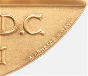 John F. Kennedy Inaugural Medal Made of 18 Karat Gold -- Extremely Rare