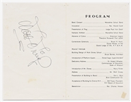 Walt Disney Signed Program to the Dedication of the Walt Disney Elementary School in His Hometown of Marceline, Missouri -- Without Inscription