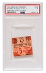 Baltimore Colts Ticket from 1956, the 3rd Game of Johnny Unitas First NFL Season -- Encapsulated by PSA