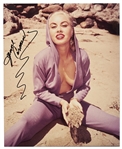 Lot of 5 Jeanne Carmen 8'' x 10'' Glossy Photos Signed -- Near Fine