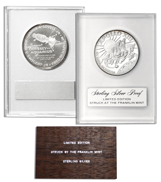 Jack Swigert's Personally Owned Apollo 13 Medallion Issued by the Franklin Mint