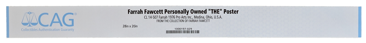 Farrah Fawcett's ''The Poster'' That Defined a Decade -- Likely a First Edition & From the Personal Collection of Farrah, as Authenticated by CAG