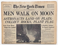 New York Times Newspaper From 21 July 1969 Reporting on the Apollo 11 Moon Landing -- Includes Special Supplement Man and the Moon