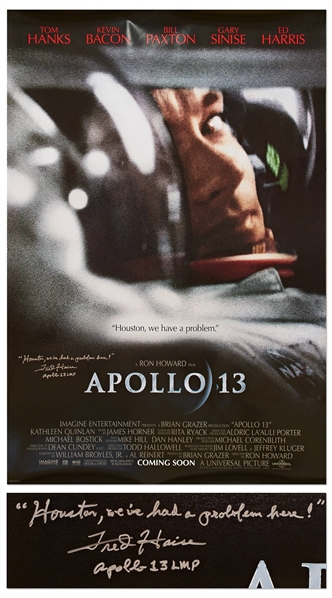 Fred Haise Signed Apollo 13 Movie Poster -- "Houston, weve had a problem here!"
