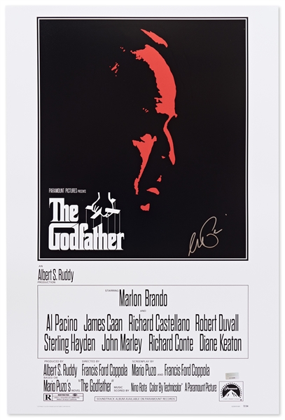 Al Pacino Signed 16'' x 24'' Photo of ''The Godfather'' Movie Poster