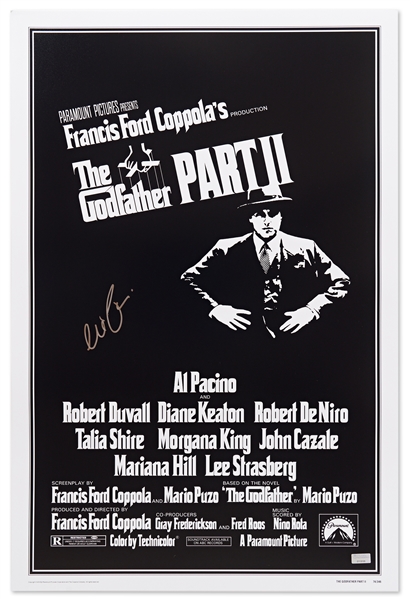 Al Pacino Signed 16'' x 24'' Photo of ''The Godfather II'' Movie Poster