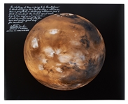 Apollo 16 Moonwalker Charlie Duke Signed 20 x 16 Photo of Mars -- Mars...will be another small step for man and another giant leap for mankind!