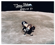 Buzz Aldrin Signed 10 x 8 Photo of the Apollo 11 Lunar Module Departing the Moon