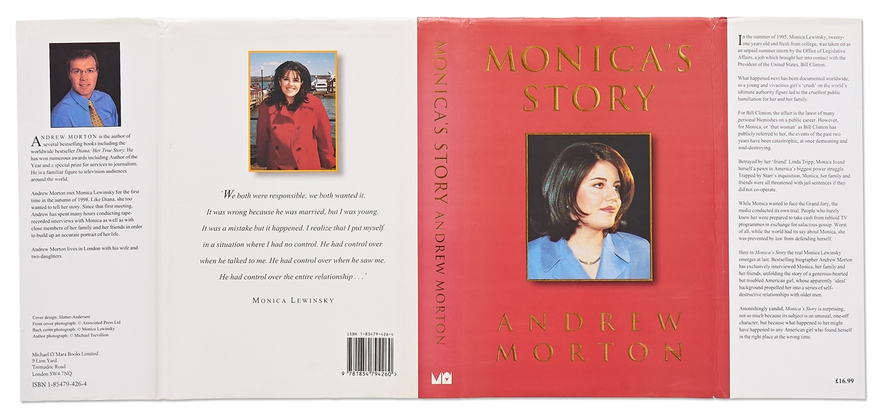 Monica Lewinsky Signed First Edition of Her Biography, ''Monica's Story'' -- Also Signed by Author Andrew Morton -- With PSA/DNA COA